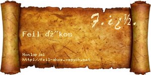 Feil Ákos névjegykártya