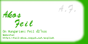 akos feil business card